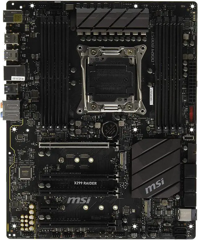 Main image of MSI X299 RAIDER LGA 2066 Intel X299 SATA 6Gb/s USB 3.1 ATX Intel Motherboard
