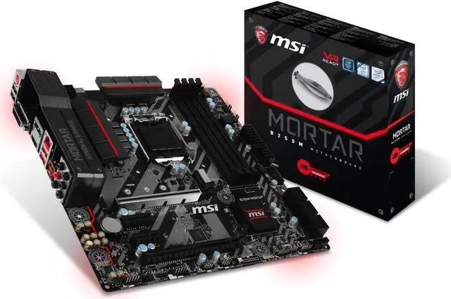 Main image of MSI B250M MORTAR LGA 1151 Intel B250 HDMI SATA 6Gb/s USB 3.1 Micro ATX Motherboards - Intel