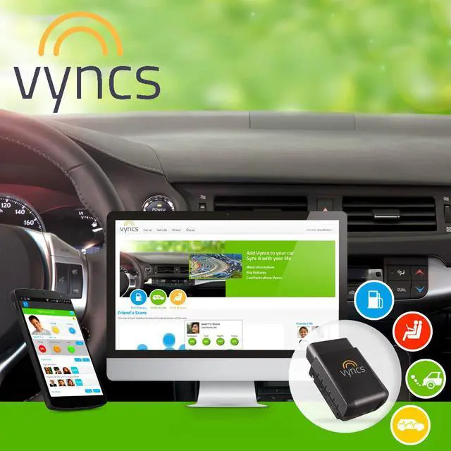 Alt view image 3 of 6 - Vyncs: No Monthly Fee Connected Car OBD Link, 3G Vehicle GPS Tracking, Trips, Engine Diagnostics, Driver Coaching for Teens, Optional Roadside Assistance
