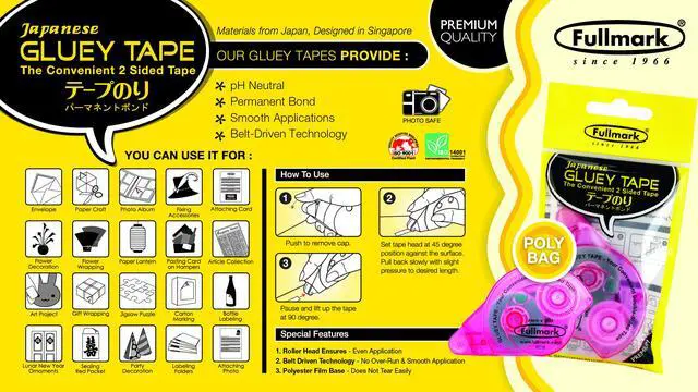 Alt view image 5 of 5 - Fullmark Permanent Adhesive / Glue Roller, 0.2" X 708 Inches each, 3-pack