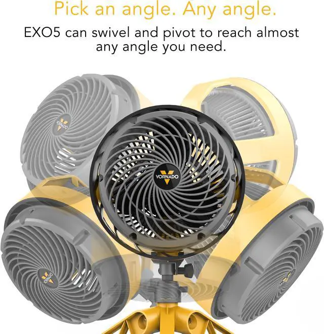 Alt view image 3 of 15 - Vornado EXO5 7 In. 3-Speed 194 CFM High Velocity Fan CR1-0314-16