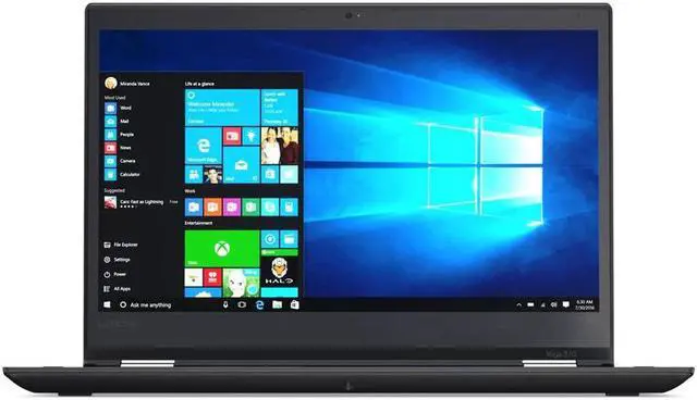 Alt view image 2 of 4 - Lenovo ThinkPad Yoga 370 Touchscreen 2-IN-1 Ultrabook - Intel Core i5- 7300U, 2.6GHz, 8GB, 256GB SSD, 12.5", Windows 10 PRO - (Mild Keyboard Imprints on Screen)