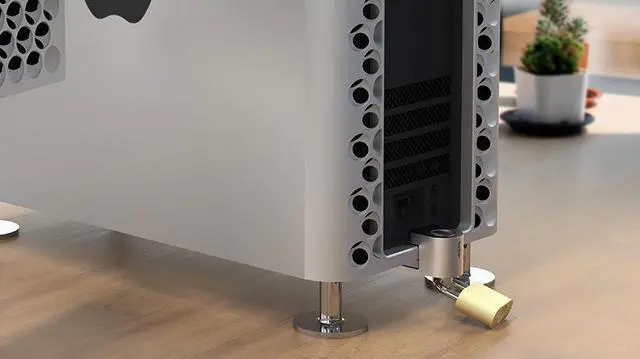 Alt view image 4 of 12 - Belkin Security Cable Lock Adapter for Mac Pro for Security Mac Pro Stainless Steel F8E969BT