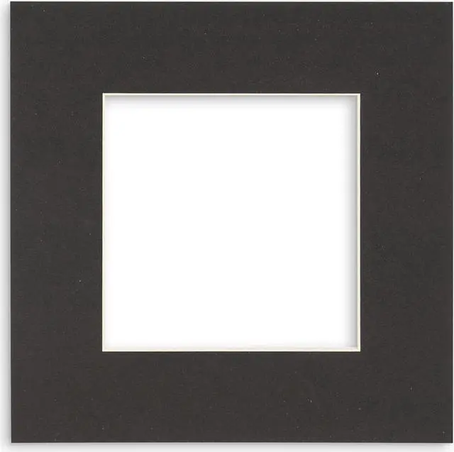 Alt view image 3 of 4 - Black 16x16 White Picture Mats with White Core for 12x12 Pictures - Fits 16x16 Frame