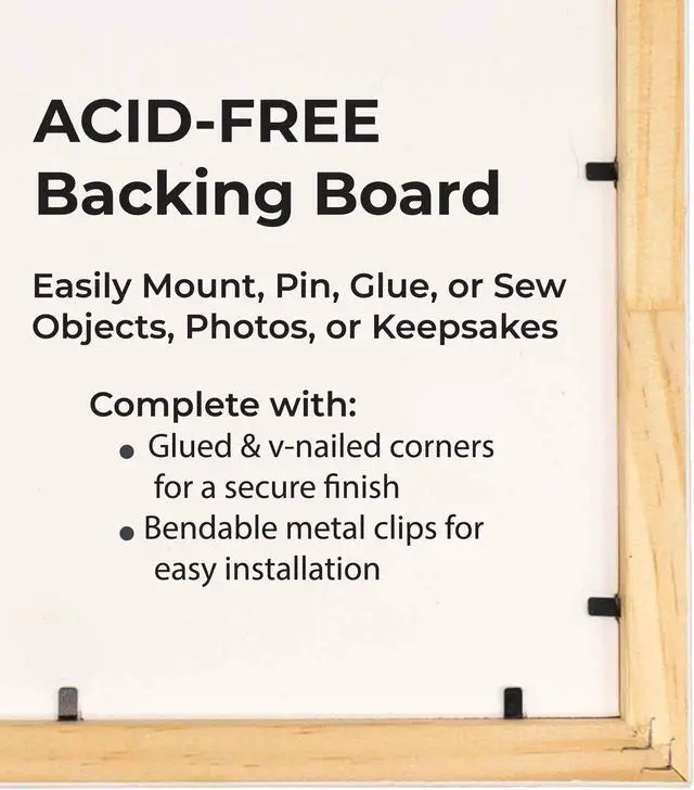 Alt view image 7 of 7 - 4x4 In Shadow Box Frame Light Real Wood with a Red Acid-Free Backing | 3/4" of Usuable Depth | UV Resistant Acrylic Front & Wall Hanging Hardware