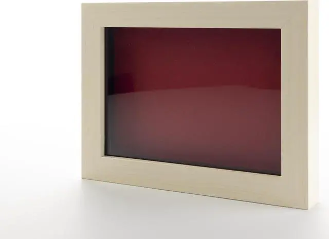 Main image of 4x4 In Shadow Box Frame Light Real Wood with a Red Acid-Free Backing | 3/4" of Usuable Depth | UV Resistant Acrylic Front & Wall Hanging Hardware