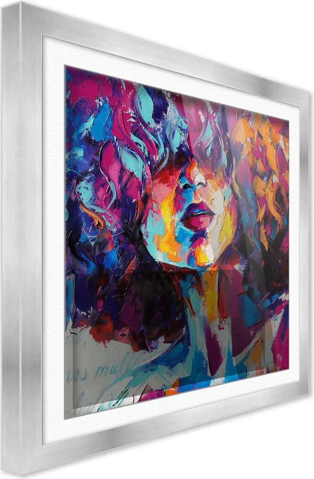 Alt view image 2 of 7 - 10x10 Silver Frame Matted for 10x10 Picture or 13x13 Art Poster Without Photo Mat - Display Your 10 x 10 Decor Prints Under UV Acrylic Shatter Guard - Wood Wall Square Poster Frame for Family Gallery