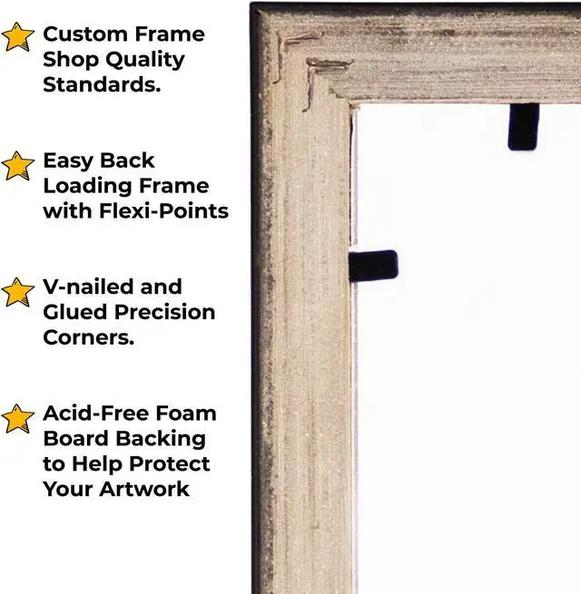 Alt view image 7 of 7 - 14x14 Frame Black Matted for 14x14 Picture or 17x17 Art Poster Without Photo Mat - Display Your 14 x 14 Decor Prints Under UV Acrylic Shatter Guard - Wood Wall Square Poster Frame for Family Gallery