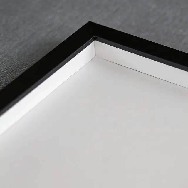 Alt view image 3 of 7 - 12x12 Shadowbox Gallery Wood Frames - Black DEEP Shadow Box Frame with a Display Depth of 3/4" - Shadowbox Frame includes Shatter Proof UV Acrylic Front, Acid Free Interior, and Hanging Hardware
