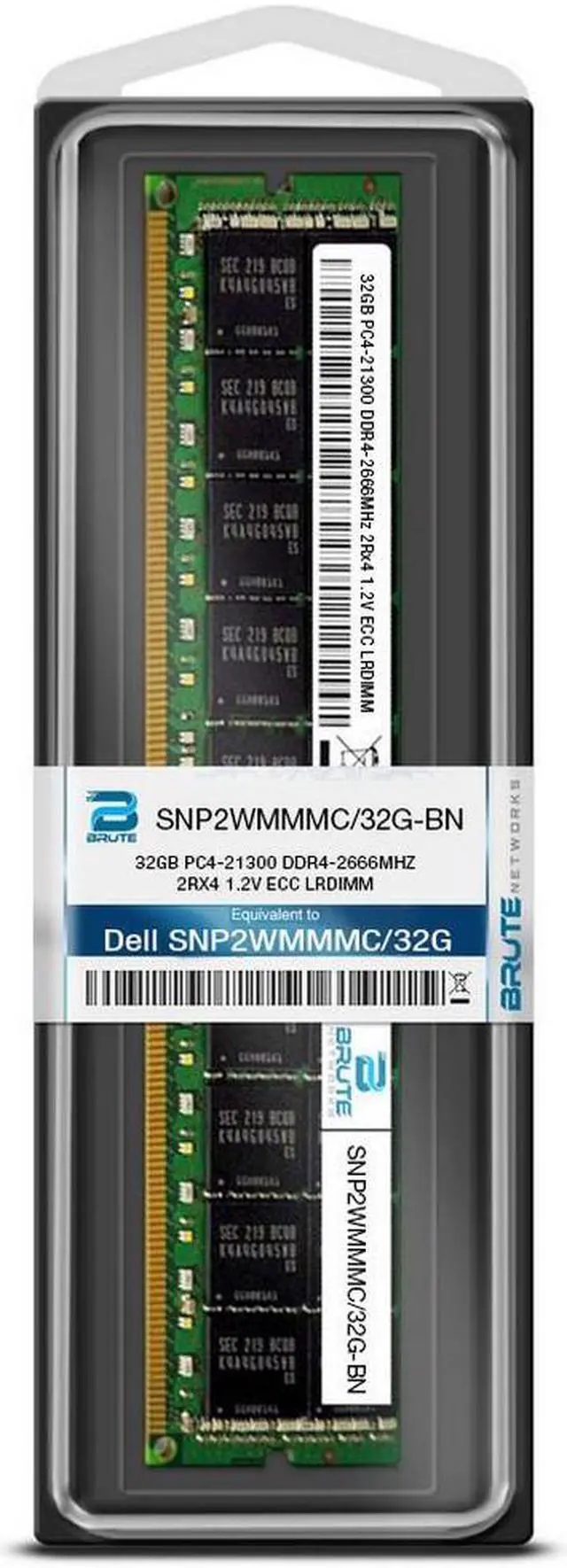 Alt view image 3 of 5 - SNP2WMMMC/32G - Dell Compatible 32GB PC4-21300 DDR4-2666MHz 2Rx4 1.2V ECC LRDIMM
