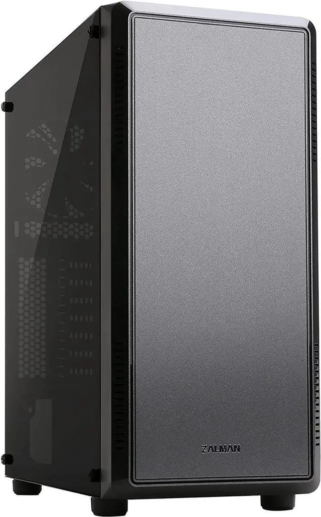Alt view image 2 of 7 - Zalman S4 Mid-Tower ATX Desktop PC Case, 2 x 120mm Fans Included, Tinted Acrylic Side Panel, Spacious Chassis for Easy PC Building, USB 3.0