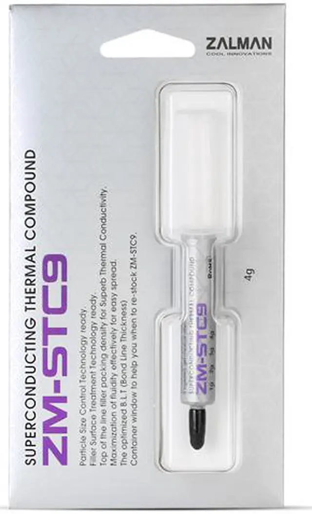 Alt view image 7 of 7 - Zalman STC9 (4 g) Premium Thermal Grease Compound Paste, Heatsink Paste for All Coolers, CPU & GPU, Superconducting Micro-Filler Density Technology (9.1 W/m-k)