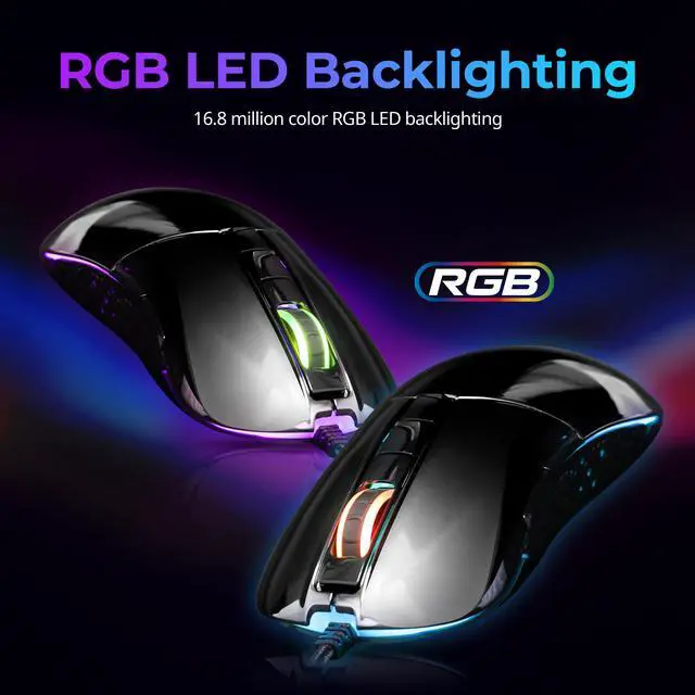 Alt view image 3 of 7 - Zalman GM5 RGB Gaming Mouse, 4,000 DPI with High Performance Sensor, RGB LED Backlighting, Ergonomic Design for Gamers, Pixart A3050, Up to 1,000Hz