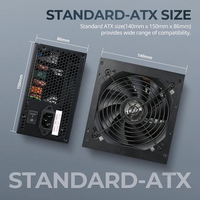 Alt view image 7 of 7 - Zalman GigaMax 700W 80+ Bronze Certified PSU, Continuous Power with 120mm Ultra Quiet Silent Fan, 105° Capacitor, 5 Year Warranty