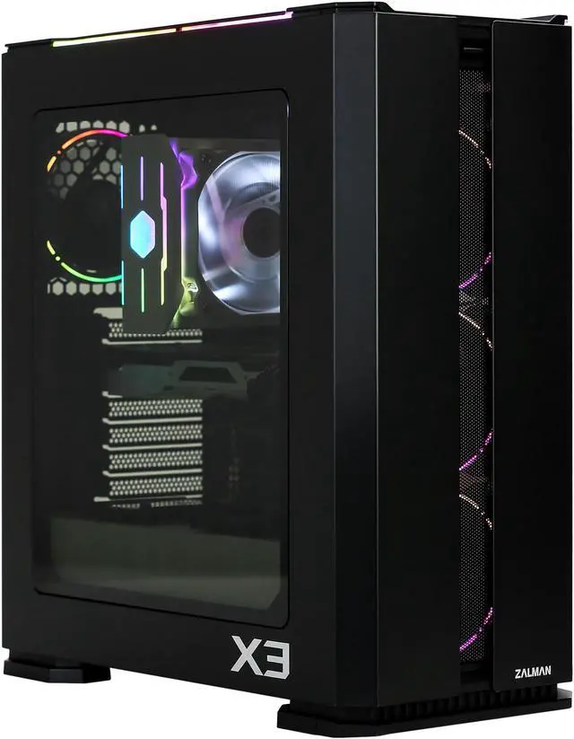 Alt view image 8 of 14 - ZALMAN X3 ATX Mid-Tower includes RGB LED Fan Controller w/4 RGB Fans (supports up to 6), Tool-less Front & Side Panels