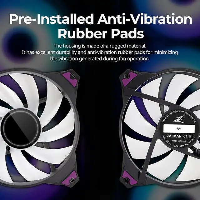 Alt view image 6 of 7 - Zalman IF120 Infinity Mirror ARGB 120mm PC Case Fan, 1200 RPM Silent 3-Pin Addressable RGB Fan, 55.2 CFM, Motherboard RGB SYNC, Black (1-Pack)