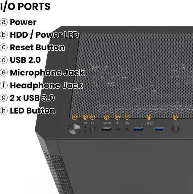 Alt view image 3 of 7 - Zalman i4 TG Airflow ATX Mid-Tower Gaming PC Case, 4 x 140mm Fixed RGB Fans Preinstalled, Tempered Glass Side Panel, 360mm Radiator Support, Black