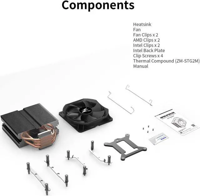 Alt view image 7 of 7 - Zalman 9X Optima RGB CPU Air Cooler, 180W TDP, For AMD AM4 & Intel LGA 1200 / 1151, 4 Heat Pipes, Ultra Quiet Vivid RGB LEDs 120mm Fan
