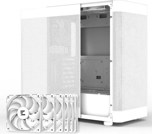 Main image of Zalman i4 Airflow ATX Mid-Tower Desktop Computer PC Case, Includes 6 x 120mm Fans, Full Mesh Front and Side Panels, 360mm Radiator Support, White