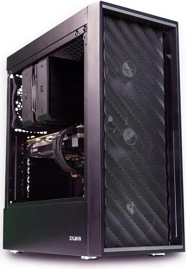 Alt view image 2 of 7 - Zalman T7 ATX Mid-Tower Compact Desktop PC Case, 2 x 120mm Fans Preinstalled, 3D Patterned Mesh Design for High Airflow, Tinted Acrylic Side Panel, USB 3.0