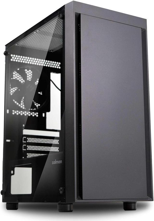 Main image of Zalman T3 Compact Mini Tower M-ATX PC Case - 2 x 120mm Fans Pre-Installed, Tempered Glass Side Panel, Compatible with Micro-ATX & Mini-ITX, Desktop Computer Chassis