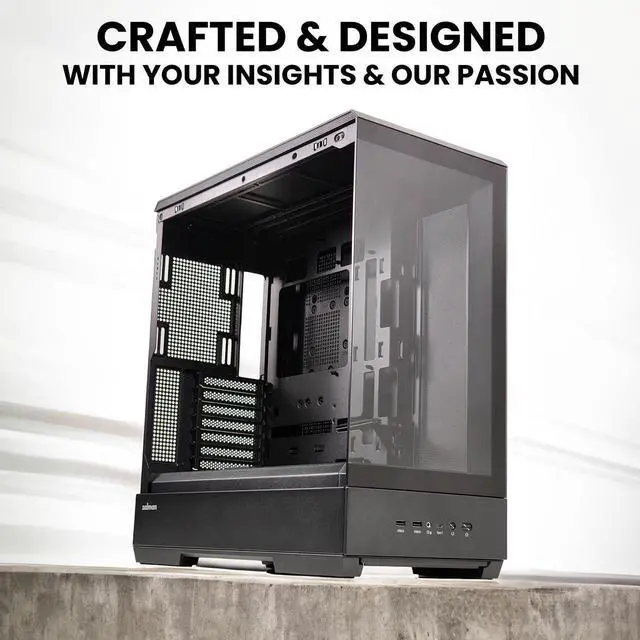 Alt view image 2 of 7 - Zalman Case Cooler PSU Combo - Zalman P50 Black Panoramic ATX Mid-Tower PC Case + 9X Performa Plus Black 180W TDP CPU Air Cooler + Gigamax 700W 80+ Plus Bronze PSU