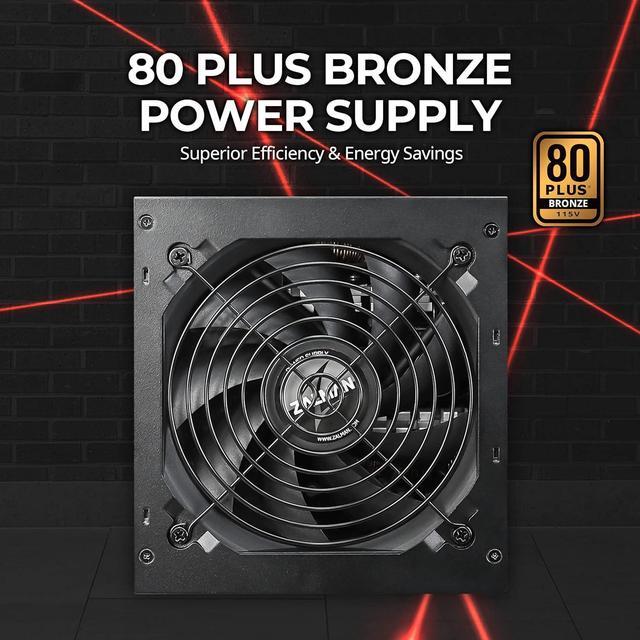 Alt view image 6 of 7 - Zalman Case Cooler PSU Combo - Zalman P30 White Panoramic MATX PC Case + CNPS20X 300W TDP Extreme Performance CPU Cooler + Gigamax 600W 80+ Plus Bronze PSU