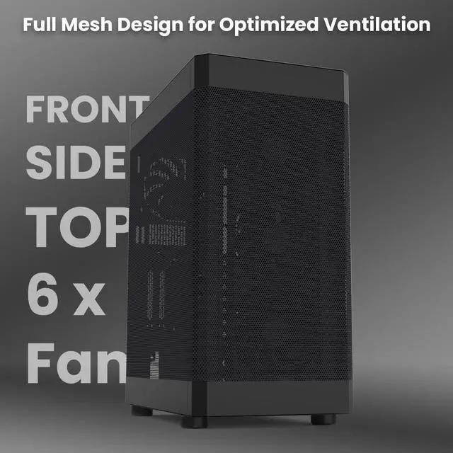 Alt view image 2 of 7 - Zalman Case Cooler PSU Combo - Zalman i4 Black ATX Mid-Tower PC Case + C4X Black 150W TDP CPU Cooler + Gigamax 600W 80+ Plus Bronze PSU