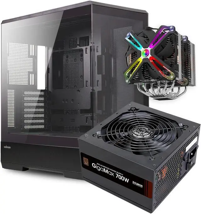 Main image of Zalman Case Cooler PSU Combo - Zalman P50 Premium ATX Panoramic PC Case + CNPS20X 300W TDP Extreme Performance CPU Cooler + Gigamax 700W 80+ Plus Bronze PSU
