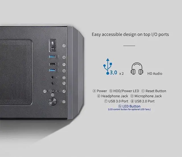 Alt view image 5 of 7 - Zalman Z1 Plus Mid-Tower Desktop ATX PC Case, 3 x 120mm Fans Pre-Installed, 5.25" ODD Support, Mesh Front Panel, Tempered Glass Side Panel