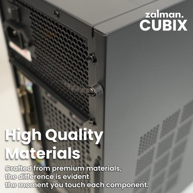 Alt view image 6 of 7 - Zalman CUBIX Compact mATX ITX PC Case, Micro-ATX/Mini-ITX/DTX, SFF Small Form Factor SFX HTPC Computer Chassis, Fits Standard ATX Power Supply, USB 3.0, Black