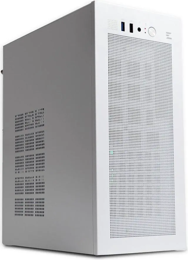 Main image of Zalman CUBIX Compact mATX ITX PC Case, Micro-ATX / Mini-ITX / DTX, SFF Small Form Factor SFX HTPC Computer Chassis, Fits standard ATX Power Supply, USB 3.0, White