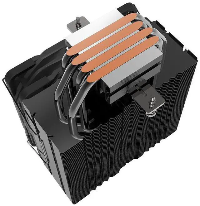 Alt view image 5 of 7 - Zalman CNPS9X Performa Plus ARGB CPU Cooler, 180W TDP, AMD AM5/AM4, Intel LGA 1851/1700/1200/1151/2011/X99/X79, 4 DTH Heat Pipes, 120mm PWM Performance Fan, Black