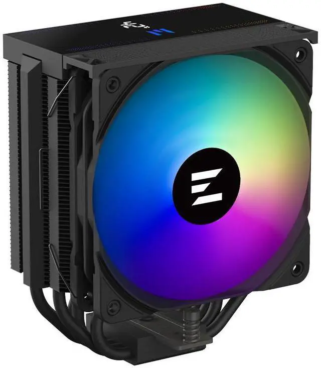 Alt view image 2 of 7 - Zalman CNPS13X DS CPU Cooler, 240W TDP, CPU Temperature Display, AMD AM5/AM4, Intel LGA 1851/1700/1200/1151, 5 DTH Heat Pipes, 120mm PWM Performance Fan, Black