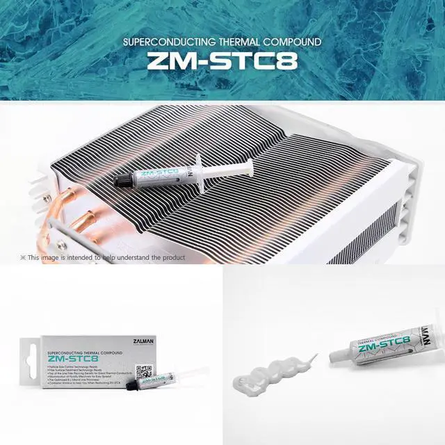 Alt view image 5 of 5 - Zalman STC8 (1.5 g) Performance Thermal Grease Compound Paste, Heatsink Paste for All Coolers, CPU & GPU, Superconducting Micro-Filler Density Technology (8.3 W/m-k, 350-480 Pa.s)
