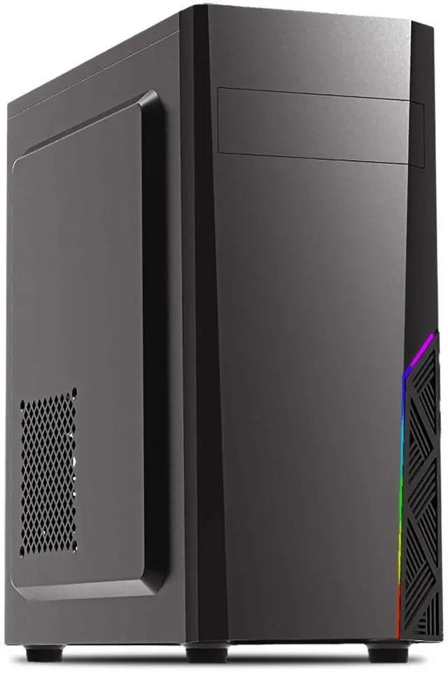 Alt view image 2 of 7 - Zalman T8 ATX Mid-Tower Gaming PC Case, Spectrum RGB Lighting Strip, Support 5.25 ODD Drive, 120mm Rear Fan Preinstalled, USB 3.0, Compact ATX / mATX Gaming Chassis, Black