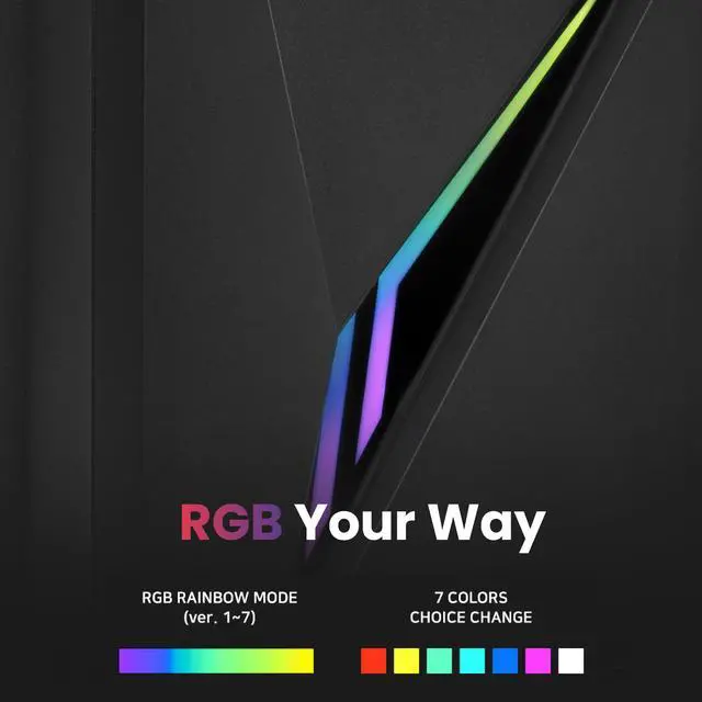 Alt view image 6 of 7 - Zalman Raven ATX Mid-Tower Budget Gaming PC Case, RGB Lighting Strip w/ Control Button, Tinted Tempered Glass Side Panel, USB 3.0, 1 x Preinstalled 120mm Fan