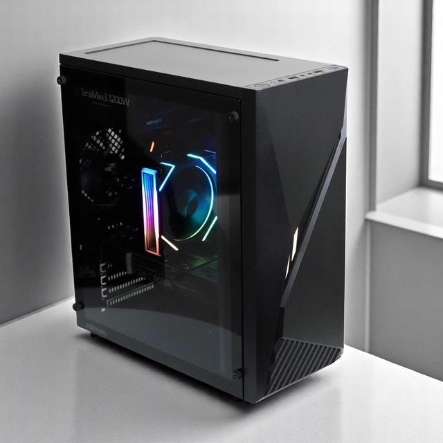 Alt view image 2 of 7 - Zalman Raven ATX Mid-Tower Budget Gaming PC Case, RGB Lighting Strip w/ Control Button, Tinted Tempered Glass Side Panel, USB 3.0, 1 x Preinstalled 120mm Fan