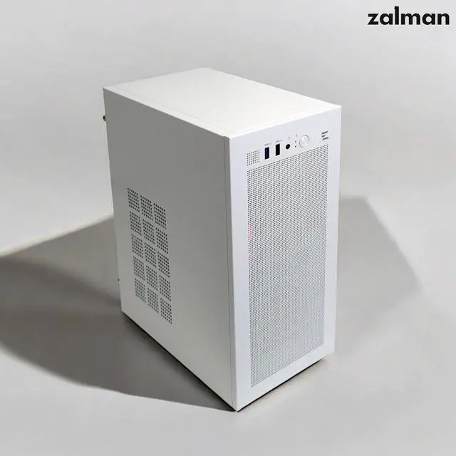 Alt view image 2 of 6 - PC Builder Bundle - Zalman PC Case with PSU Combo - Cubix Compact m-ATX ITX PC Case for Workstation, White with 80 Plus Bronze 600W Power Supply