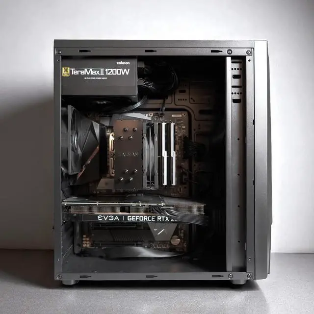 Alt view image 4 of 7 - PC Builder Bundle - Zalman PC Case with PSU Combo - Raven ATX Mid-Tower PC Case Spectrum RGB Front Panel Strip 1 x 120mm Non-RGB Rear Fan, with 80 Plus Bronze 600W Power Supply