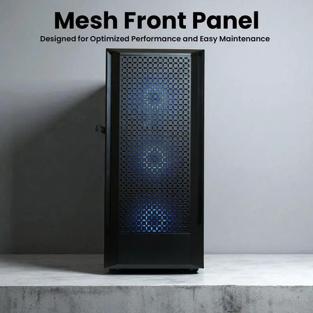 Alt view image 5 of 7 - Zalman FIT Mid-Tower ATX RGB Gaming PC Case - 4 x 120mm ARGB Fans Pre-Installed, Tempered Glass Side Panel, USB 3.0, Fits up to 6 x 120mm Fans, 325mm GPU, 360mm Radiator, Black