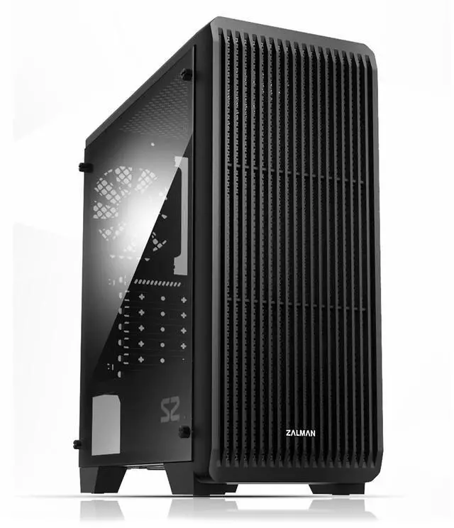 Main image of Zalman S2 ATX Mid Tower Desktop PC Case, 3 x 120mm Fans included, Full Mesh Front Panel for Superior Airflow, Tinted Acrylic Side Panel, USB 3.0