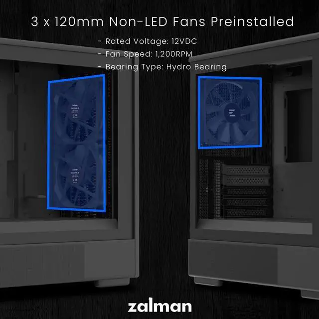Alt view image 7 of 7 - Zalman P10 NAMU mATX Mini Tower PC Case - 3 x 120mm Fans Preinstalled, Genuine Walnut Wood Front Panel, Tempered Glass Side Panel, Type-C, Cable Management System, M-ATX / ITX Computer Case, Black