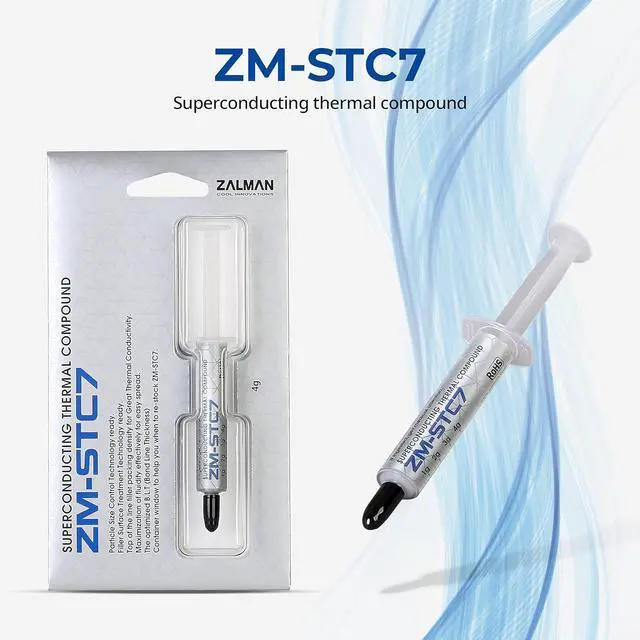 Alt view image 2 of 5 - [3-Pack] Zalman STC7 (4 g) Performance Thermal Grease Compound Paste, Heatsink Paste for All Coolers, CPU & GPU, Superconducting Micro-Filler Density Technology (7.2 W/m-k, 220 Pa.s)