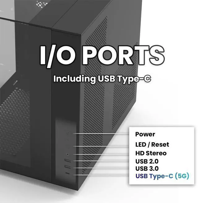 Alt view image 5 of 7 - Zalman ZQBE ATX-Mid Tower Gaming PC Case - 3 x 120mm PWM ARGB Fans with Multi-Port PWM Hub/ARGB Controller Included, Three-Sided Full Panoramic Tempered Glass Panels, USB Type-C, Black