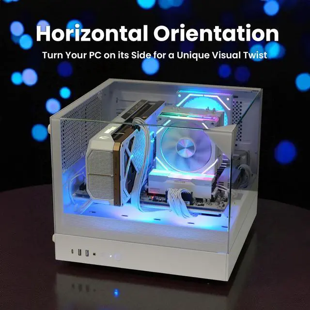 Alt view image 5 of 7 - Zalman ZQBE ATX-Mid Tower Gaming PC Case - 3 x 120mm PWM ARGB Fans with Multi-Port PWM Hub/ARGB Controller Included, Three-Sided Full Panoramic Tempered Glass Panels, USB Type-C, White