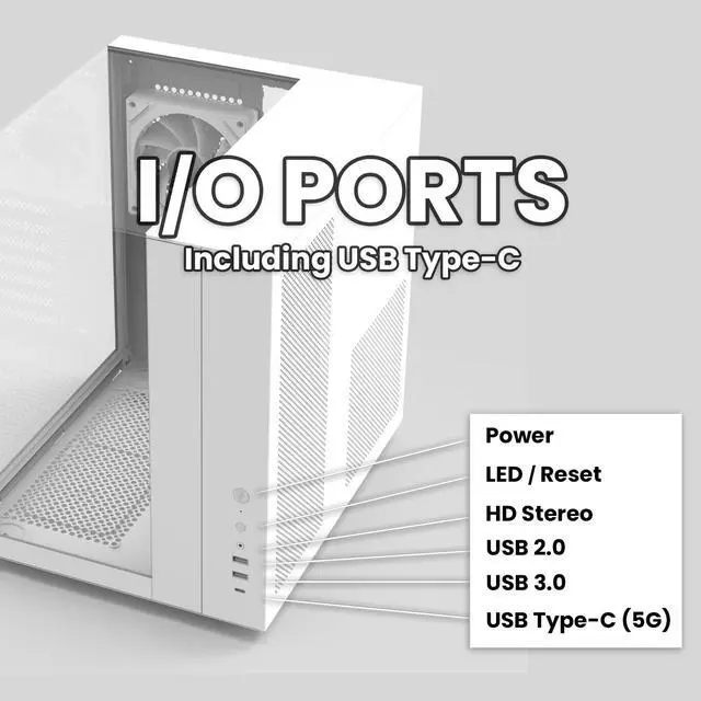 Alt view image 4 of 7 - Zalman ZQBE ATX-Mid Tower Gaming PC Case - 3 x 120mm PWM ARGB Fans with Multi-Port PWM Hub/ARGB Controller Included, Three-Sided Full Panoramic Tempered Glass Panels, USB Type-C, White