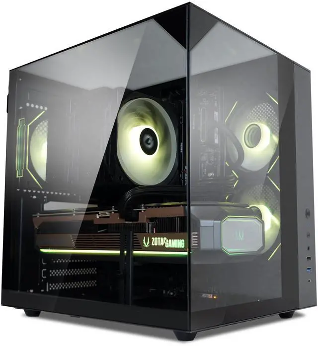 Main image of Zalman ZQBE ATX-Mid Tower Gaming PC Case - 3 x 120mm PWM ARGB Fans with Multi-Port PWM Hub/ARGB Controller Included, Three-Sided Full Panoramic Tempered Glass Panels, USB Type-C, Black