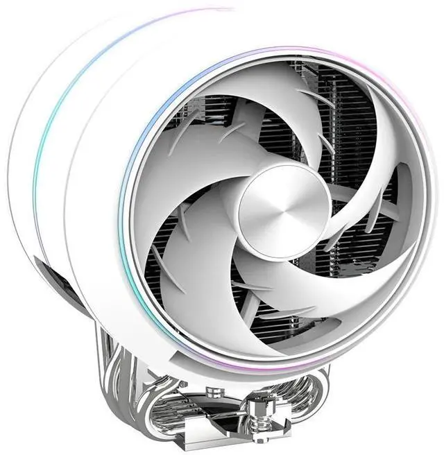 Alt view image 2 of 7 - Zalman ZET5 CPU Cooler, Dual 120mm PWM Fans, 5 Heat Pipes RDTH Technology, AMD AM5/AM4 & Intel LGA1851/1700, White