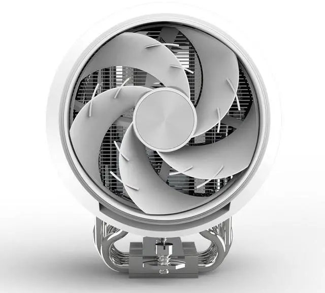 Alt view image 4 of 7 - Zalman ZET5 CPU Cooler, Dual 120mm PWM Fans, 5 Heat Pipes RDTH Technology, AMD AM5/AM4 & Intel LGA1851/1700, White